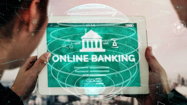 Online Banking για την τεχνολογία ψηφιακού χρήματος — Φωτογραφία Αρχείου