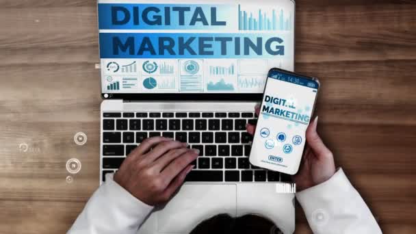 Marketing de la technologie numérique Business conceptuel — Video