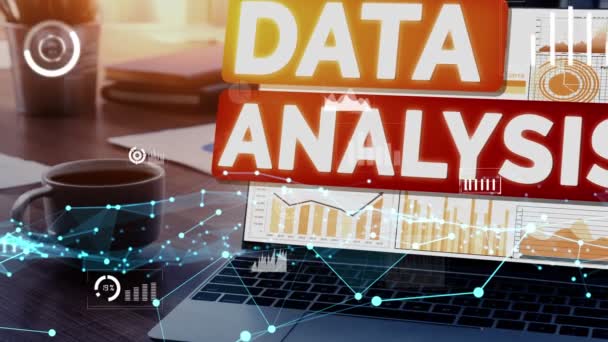 Análisis de datos para empresas y finanzas conceptual — Vídeo de stock