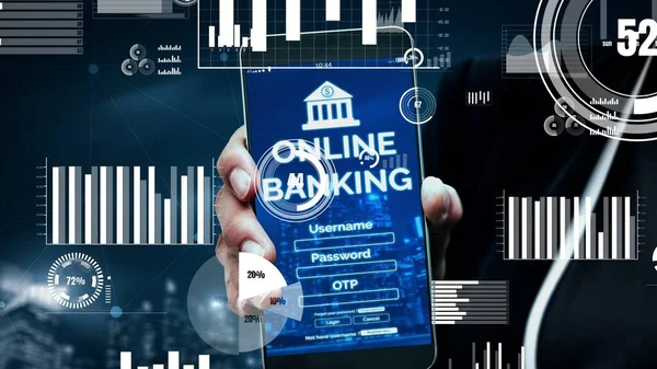 Online Banking για την τεχνολογία ψηφιακού χρήματος — Φωτογραφία Αρχείου