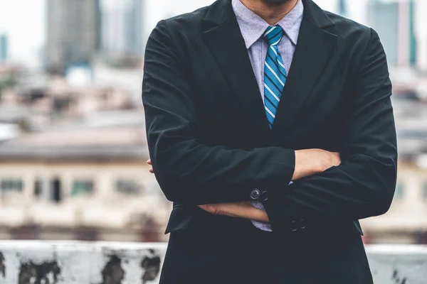 Corpo de homem de negócios vestindo terno comercial formal. — Fotografia de Stock