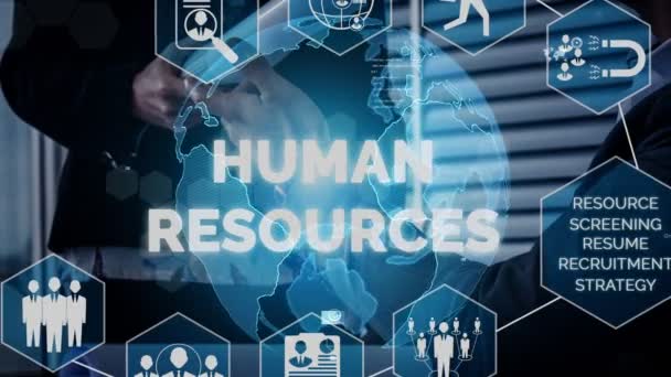Konceptuální sítě lidských zdrojů a lidí — Stock video