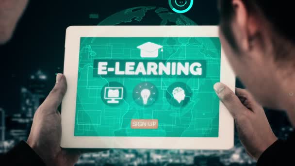 E-learning untuk Siswa dan Konseptual Universitas — Stok Video