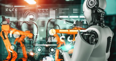 Mekanize endüstri robotu ve robot silahları fabrika üretiminde kullanılacak. .