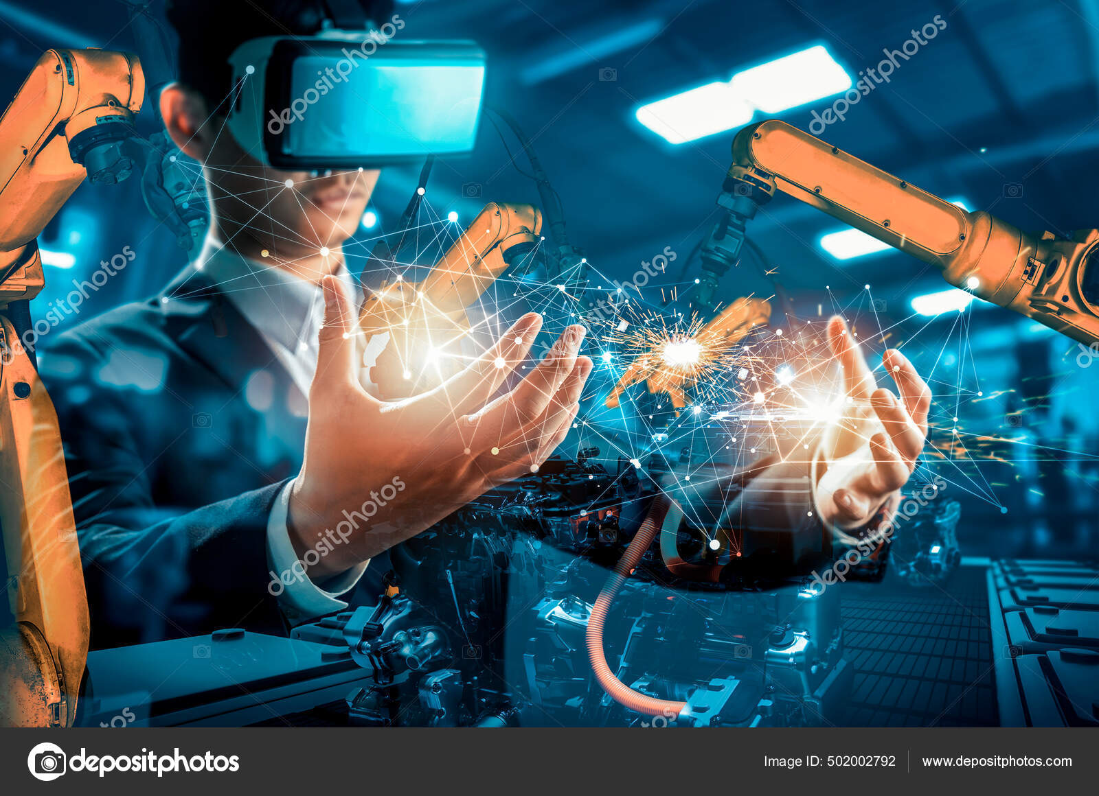 Future VR technology for mechanized industry robot arm control