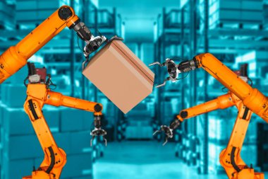 Yenilikçi depo ve fabrika dijital teknolojisi için akıllı robot kol sistemi