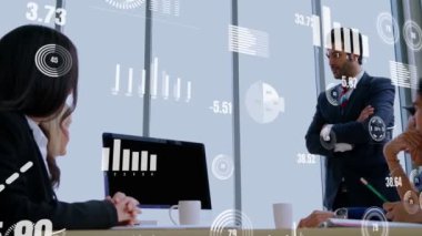 Teknolojiyi analiz eden iş verilerinin yaratıcı görüntüsü