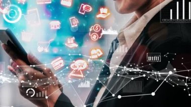 Çevrimiçi alışveriş ve internet para teknolojisi kavramsal
