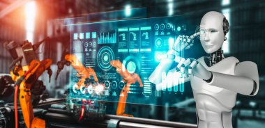 Mekanize endüstri robotu ve robot silahları fabrika üretiminde kullanılacak. .