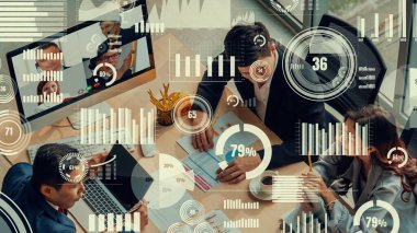 İş adamları ve finans şirketlerinin yaratıcı görüntüsü