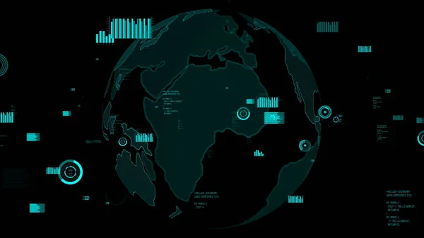 Visualizzatore di tecnologia analitica dei dati aziendali intelligenti astratto — Foto Stock