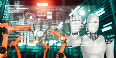 Mekanize endüstri robotu ve robot silahları fabrika üretiminde kullanılacak. .
