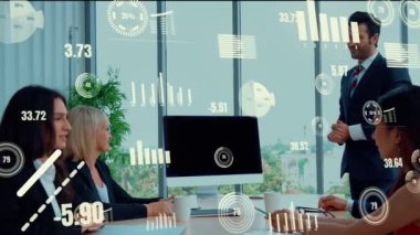 Teknolojiyi analiz eden iş verilerinin yaratıcı görüntüsü