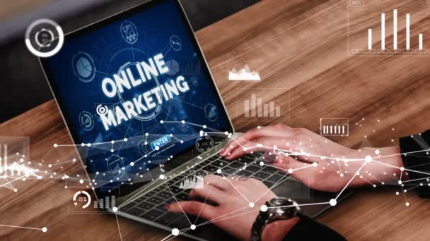 Marketing di Digital Technology Business concettuale — Video Stock