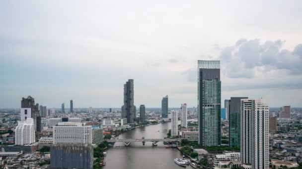 Paysage urbain et immeubles de grande hauteur dans le centre-ville de la métropole — Video