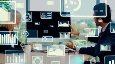 İş adamları ve finans şirketlerinin yaratıcı görüntüsü