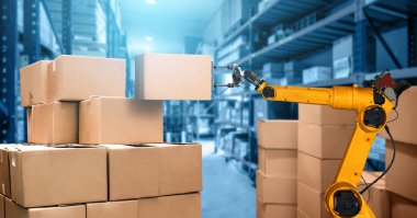 Yenilikçi depo ve fabrika dijital teknolojisi için akıllı robot kol sistemi