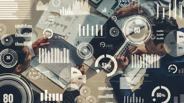 Kreativ visuel af forretningsdata analysere teknologi - Stock-foto