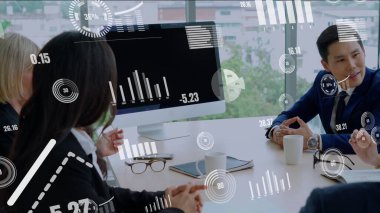 İş adamları ve finans şirketlerinin yaratıcı görüntüsü