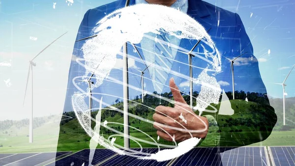 Conceptual environmental conservation and sustainable ESG development — Stock Photo, Image