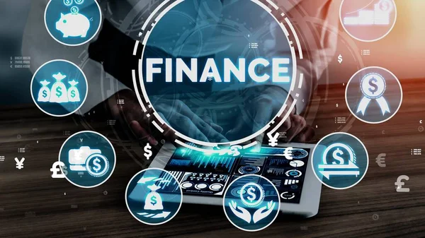 Finances et transactions financières Technologie conceptuelle — Photo