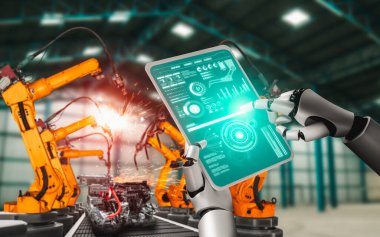 Mekanize endüstri robotu ve robot silahları fabrika üretiminde kullanılacak. .