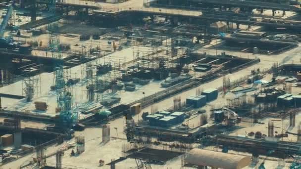 大都市重型机械建筑工地的时滞 — 图库视频影像