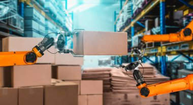 Yenilikçi depo ve fabrika dijital teknolojisi için akıllı robot kol sistemi