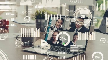 İş adamları ve finans şirketlerinin yaratıcı görüntüsü