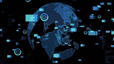 Akıllı iş verileri analitik teknoloji görselleştirici soyut