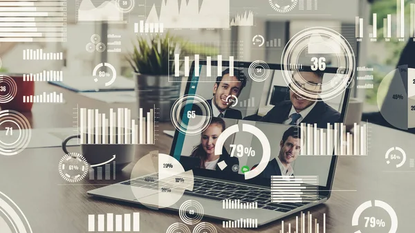 İş adamları ve finans şirketlerinin yaratıcı görüntüsü