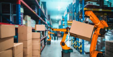 Yenilikçi depo ve fabrika dijital teknolojisi için akıllı robot kol sistemi