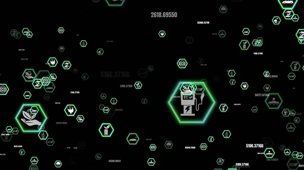 绿色环保技术可视化摘要 — 图库照片