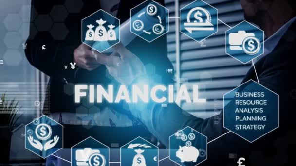 Finances et transactions financières Technologie conceptuelle — Video