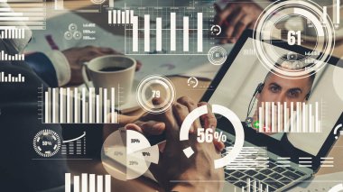 İş adamları ve finans şirketlerinin yaratıcı görüntüsü