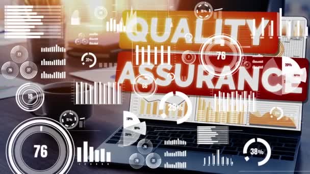Garantia de Qualidade e Controle de Qualidade conceituais — Vídeo de Stock
