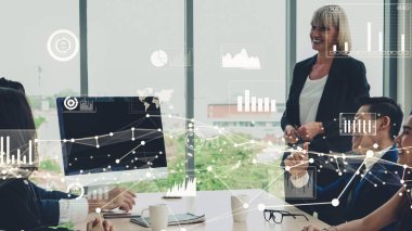 Teknolojiyi analiz eden iş verilerinin yaratıcı görüntüsü