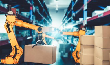 Yenilikçi depo ve fabrika dijital teknolojisi için akıllı robot kol sistemi