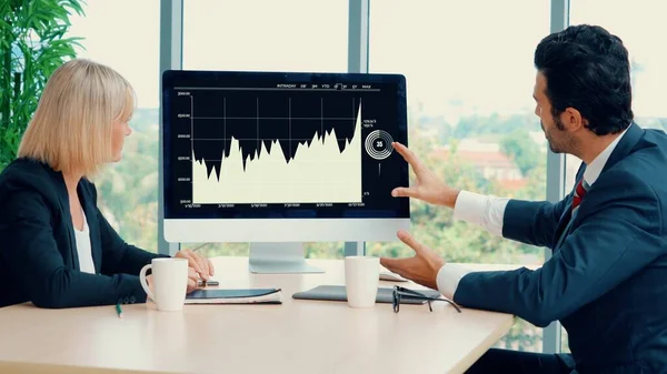 Business visual data analyzing technology by creative computer software