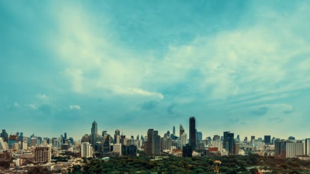Paysage urbain et immeubles de grande hauteur dans le centre-ville de la métropole — Video