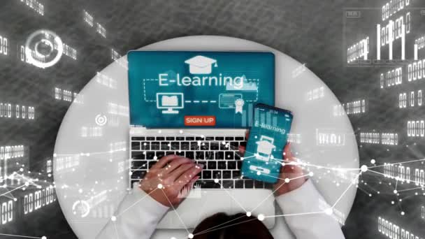 E-Learning für Studierende und Universitäten — Stockvideo