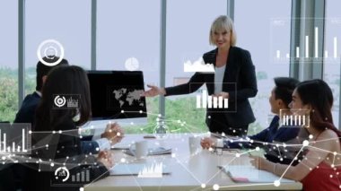 Teknolojiyi analiz eden iş verilerinin yaratıcı görüntüsü