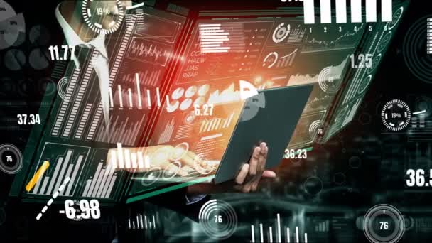 Big Data Technology for Business Finance konceptuální. — Stock video
