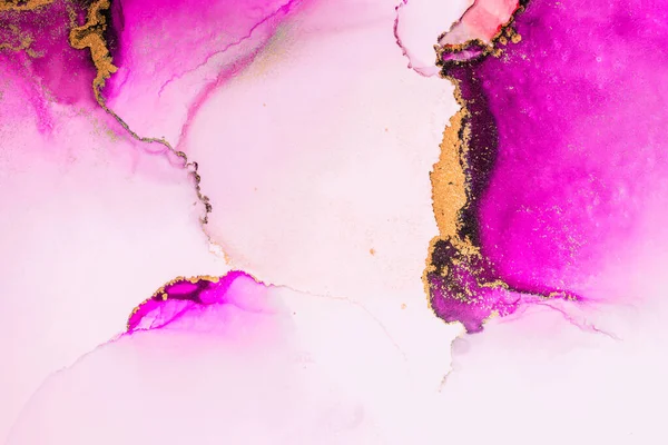 Or rose fond abstrait de marbre peinture à l'encre liquide art sur papier . — Photo