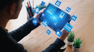 Gaming icons show online gaming, game streaming, and interactive play. Gaming supports esports, game community, and digital gaming experience. Gist