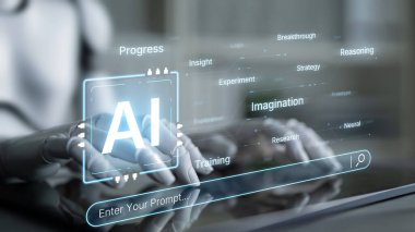 A generative AI assistant visualizes its creative and cognitive processes. The system uses reasoning, imagination, and research to develop strategies and new insights from prompts. Fermion