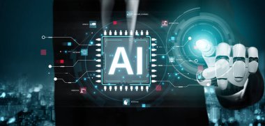 Üretken bir yapay zeka asistanı çekirdek kapasitesinin bir diyagramını sunar. Buna makine öğrenimi, robot bilimi ve etkileşimli sohbet robotu teknolojisi de dahildir. Fermion