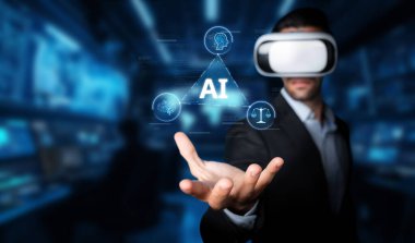 Bu görüntü üretici yapay zeka, yasal çerçeve ve etik yönetim arasındaki karmaşık ilişkiyi temsil etmektedir. Dijital ortamlarda sorumluluğun önemini vurguluyor. XDMCP