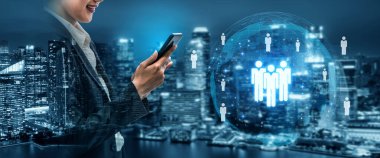 Küresel insan ağı ve işgücü dağılımı dijital bağlantı ve takım koordinasyonu Kefil yoluyla insan, ağ ve küresel varlığı vurguluyor