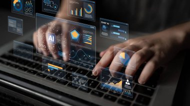 LLM Teknoloji, Büyük Veri, Makine Öğrenme, İş Desteği için Üretici AI, Geleceğin AI Teknolojisi ve Yapay Zeka Mühendisliği Asistan Beyin İşlemcisi. Eğri